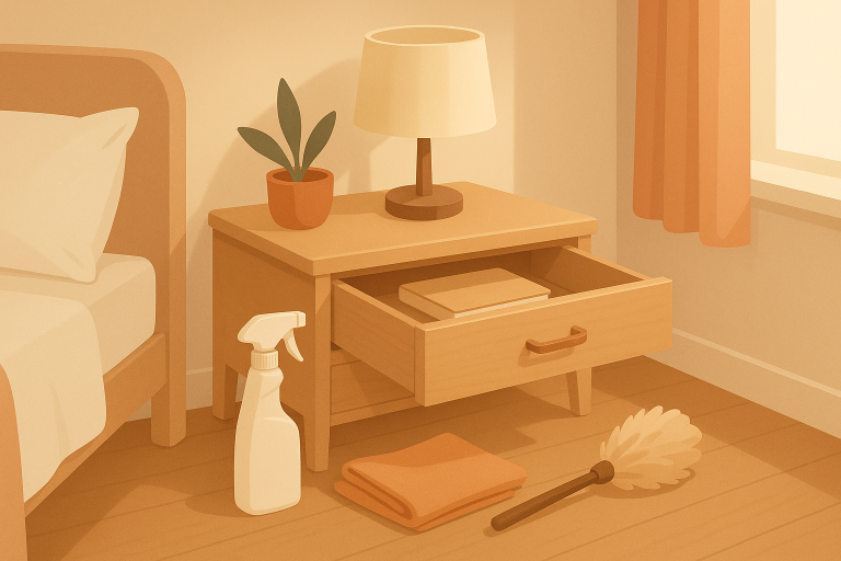 tips voor het schoonmaken van je nachtkastje