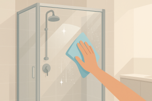 hoe maak je een douchecabine streeploos schoon