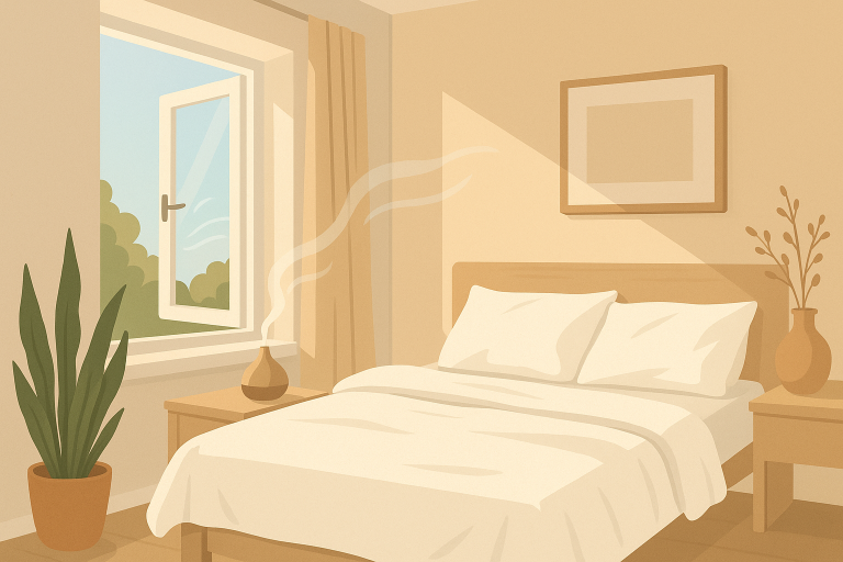 hoe houd je je slaapkamer geurvrij en fris?