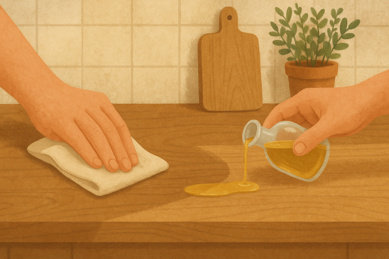 hoe onderhoud je houten werkbladen in de keuken?