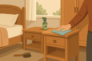 tips voor het schoonmaken van houten meubels in de slaapkamer