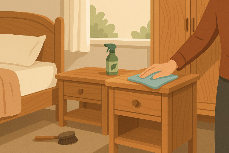 tips voor het schoonmaken van houten meubels in de slaapkamer