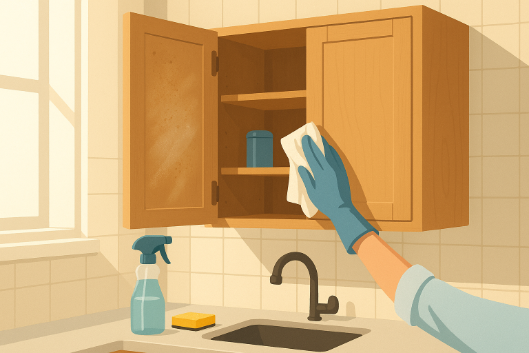 wanneer is het tijd om je keukenkastjes te reinigen?